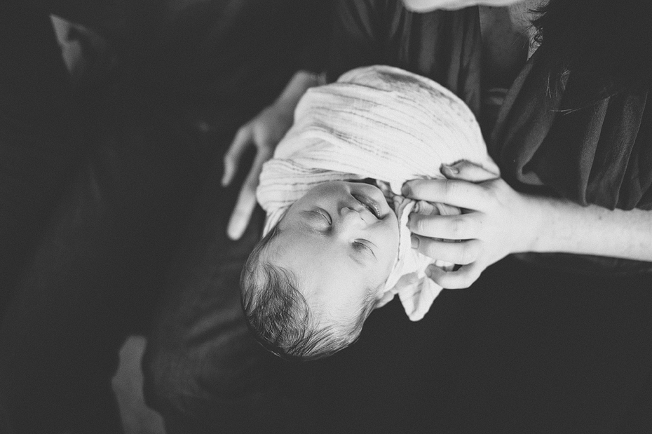 Ann Arbor Michigan Photojournalistic Newborn Photography Session Baby