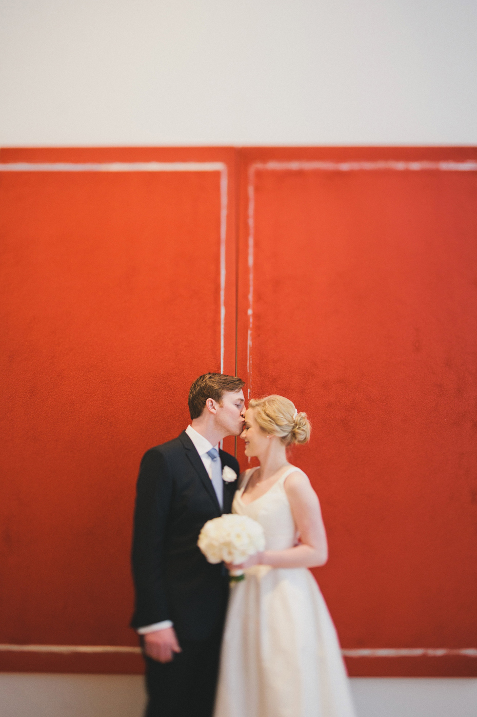 A bride and groom portrait at UMMA in Ann Arbor, shot by wedding photographer Heather Jowett
