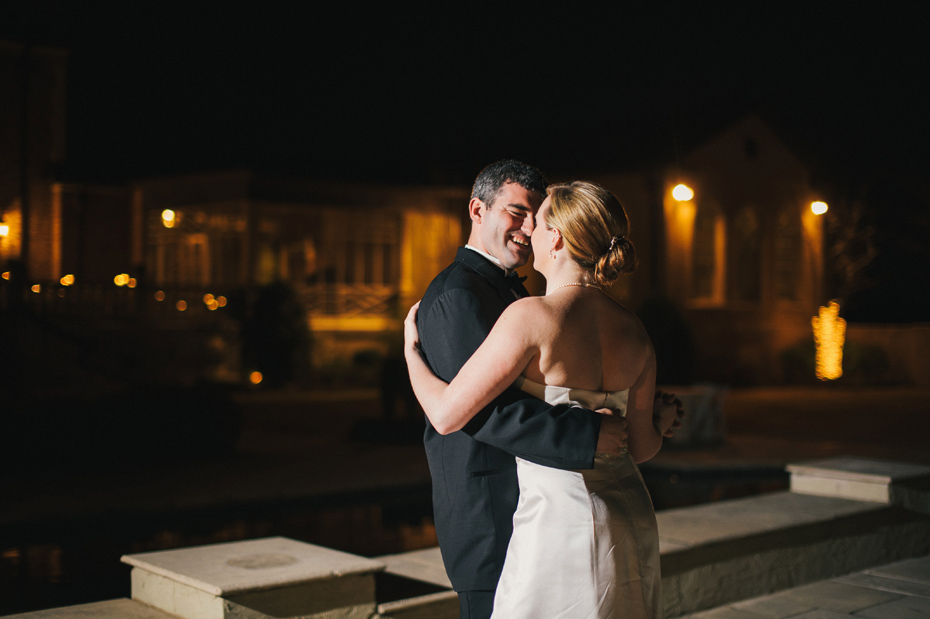 Bride and groom share a first dance at their wedding reception at The Fountainview Mansion in Auburn Alabama, photographed by Ann Arbor Wedding Photographer Heather Jowett.