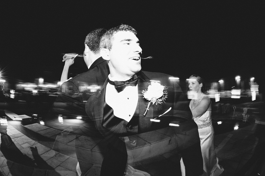 Guests dance into the night at a wedding reception at The Fountainview Mansion in Auburn Alabama, photographed by Ann Arbor Wedding Photographer Heather Jowett.