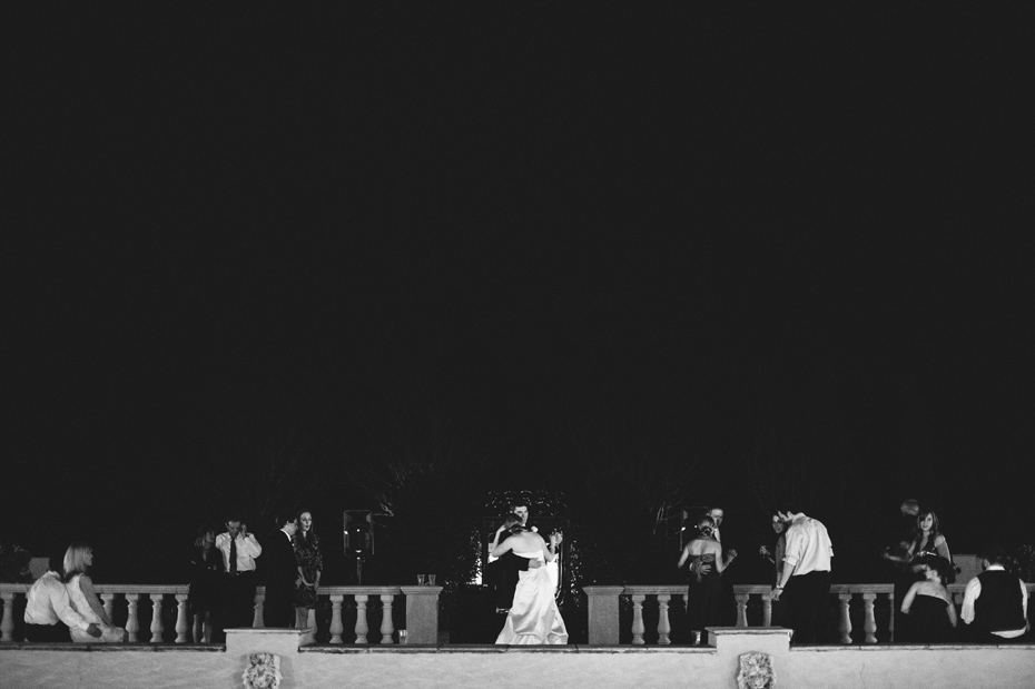 Guests dance into the night at a wedding reception at The Fountainview Mansion in Auburn Alabama, photographed by Ann Arbor Wedding Photographer Heather Jowett.