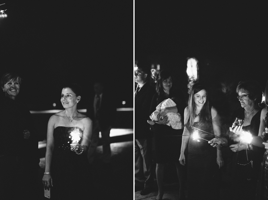 Guests prepare for a sparkler exit at a wedding reception at The Fountainview Mansion in Auburn Alabama, photographed by Ann Arbor Wedding Photographer Heather Jowett.