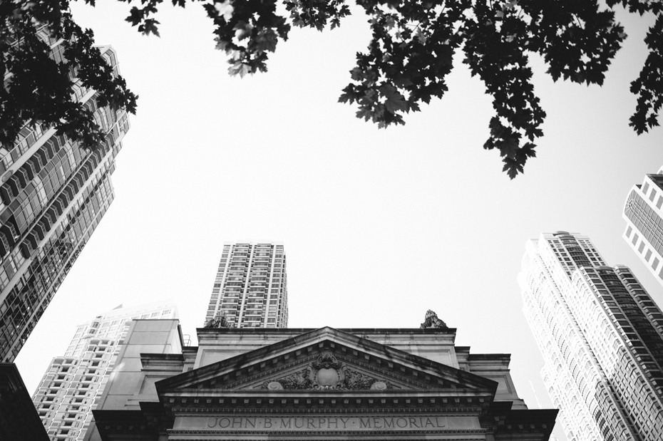 The exterior of The Murphy Building in Chicago, by Michigan Wedding Photographer, Heather Jowett