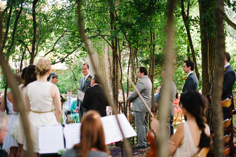 A backyard wedding by Detroit Michigan wedding photographer, Heather Jowett.