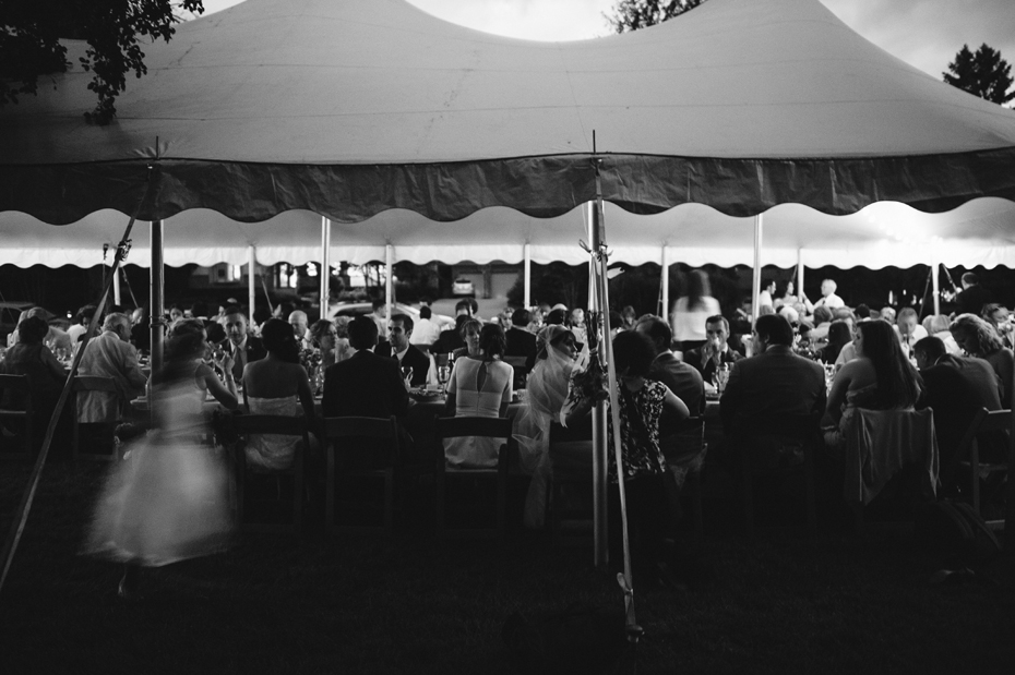 Slow shutter black and white photography at a Michigan wedding.