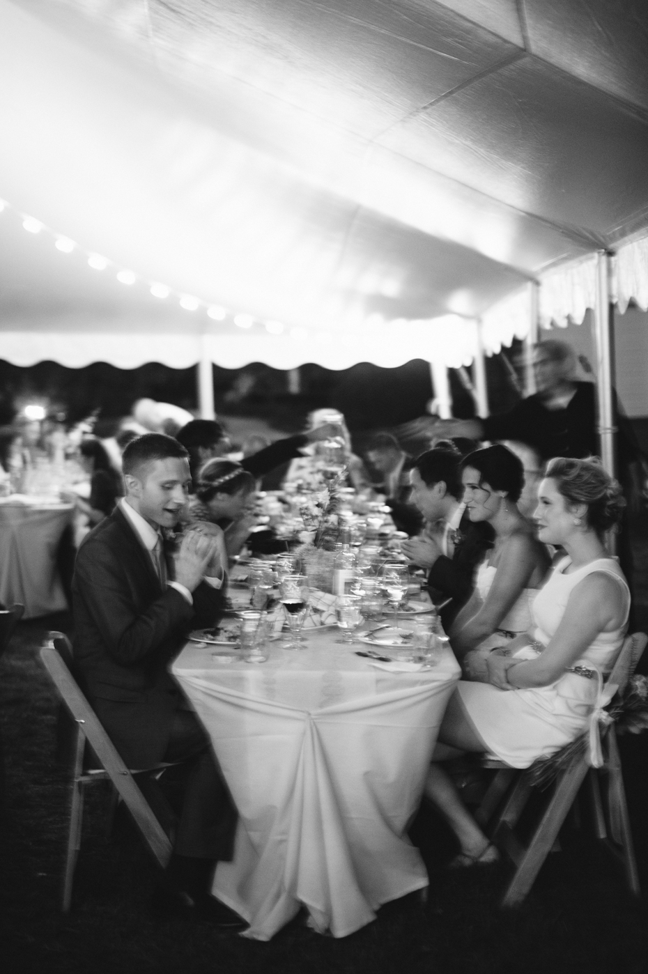 Slow shutter black and white photography at a Michigan wedding.