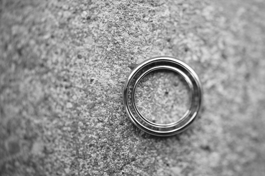 Simple tilt shift wedding ring photography by Ann Arbor Michigan Wedding Photographer Heather Jowett.