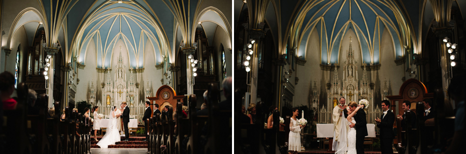 Wedding ceremony photography at The Cathedral of Saint Andrew in Grand Rapids Michigan