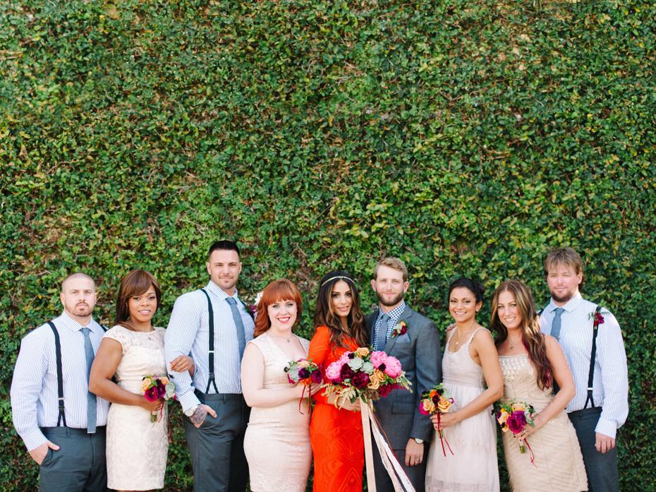 Wedding party at the Sundy house in southern florida by wedding photographer Heather Jowett.