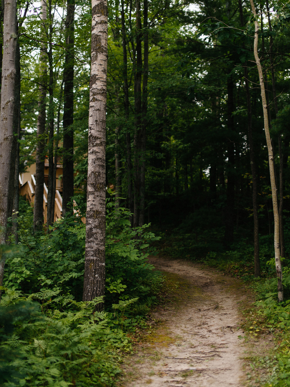 Rustic lakefront cabin wedding in Northern Michigan.