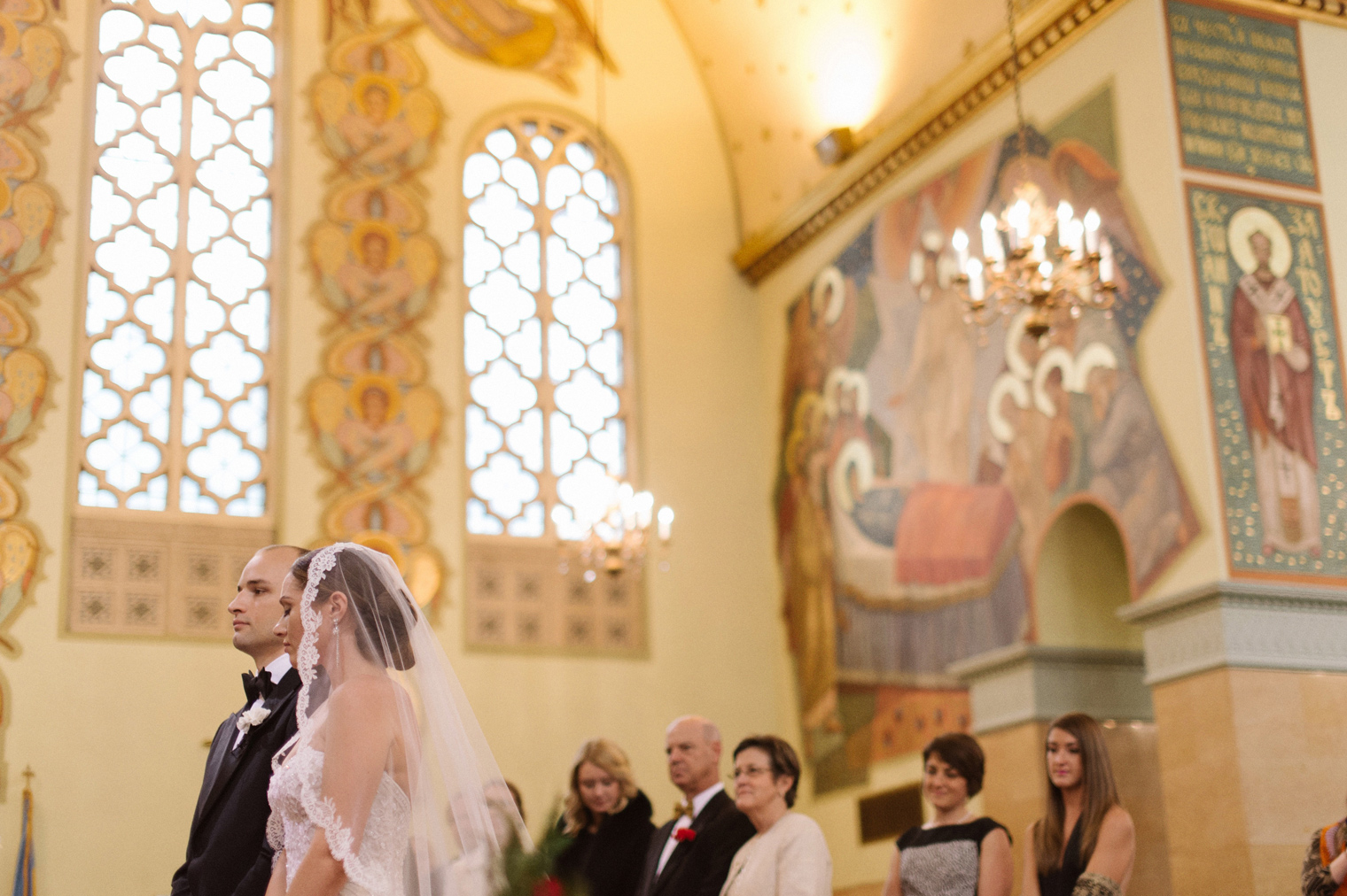 Ukrainian Orthodox Wedding Ceremony in Hamtramck Michigan by photographer Heather Jowett.