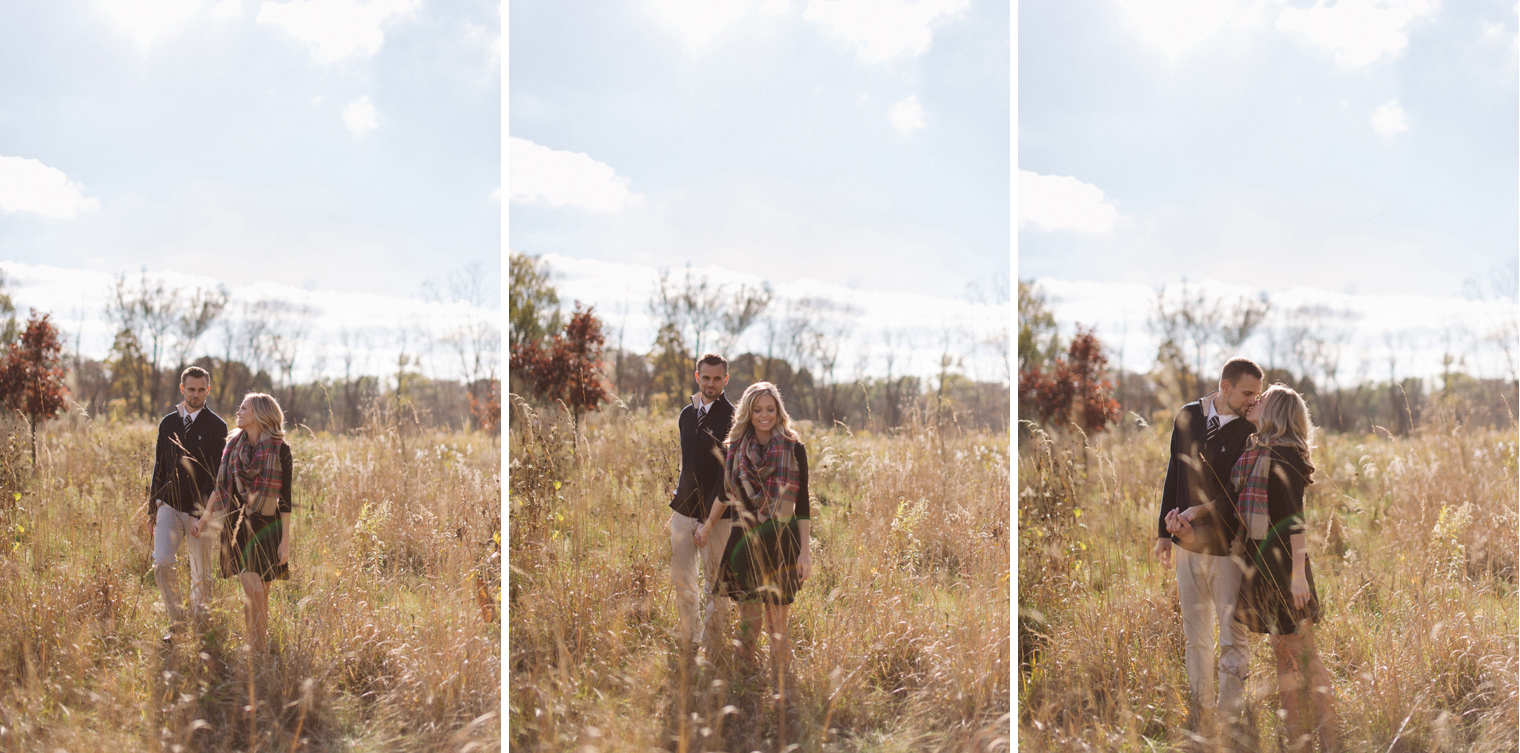 Fall couples photography at the Ann Arbor Botanical Gardens.