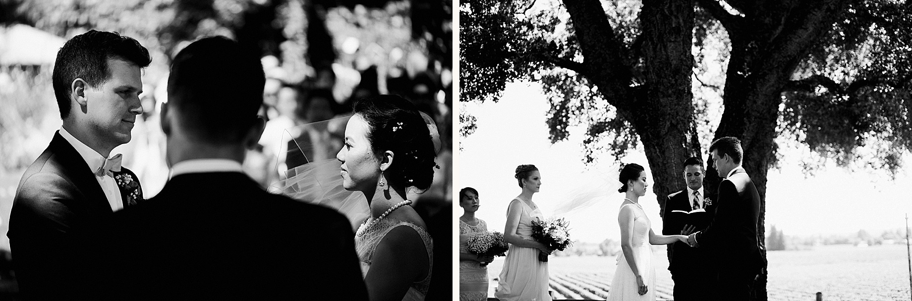 black and white wedding ceremony