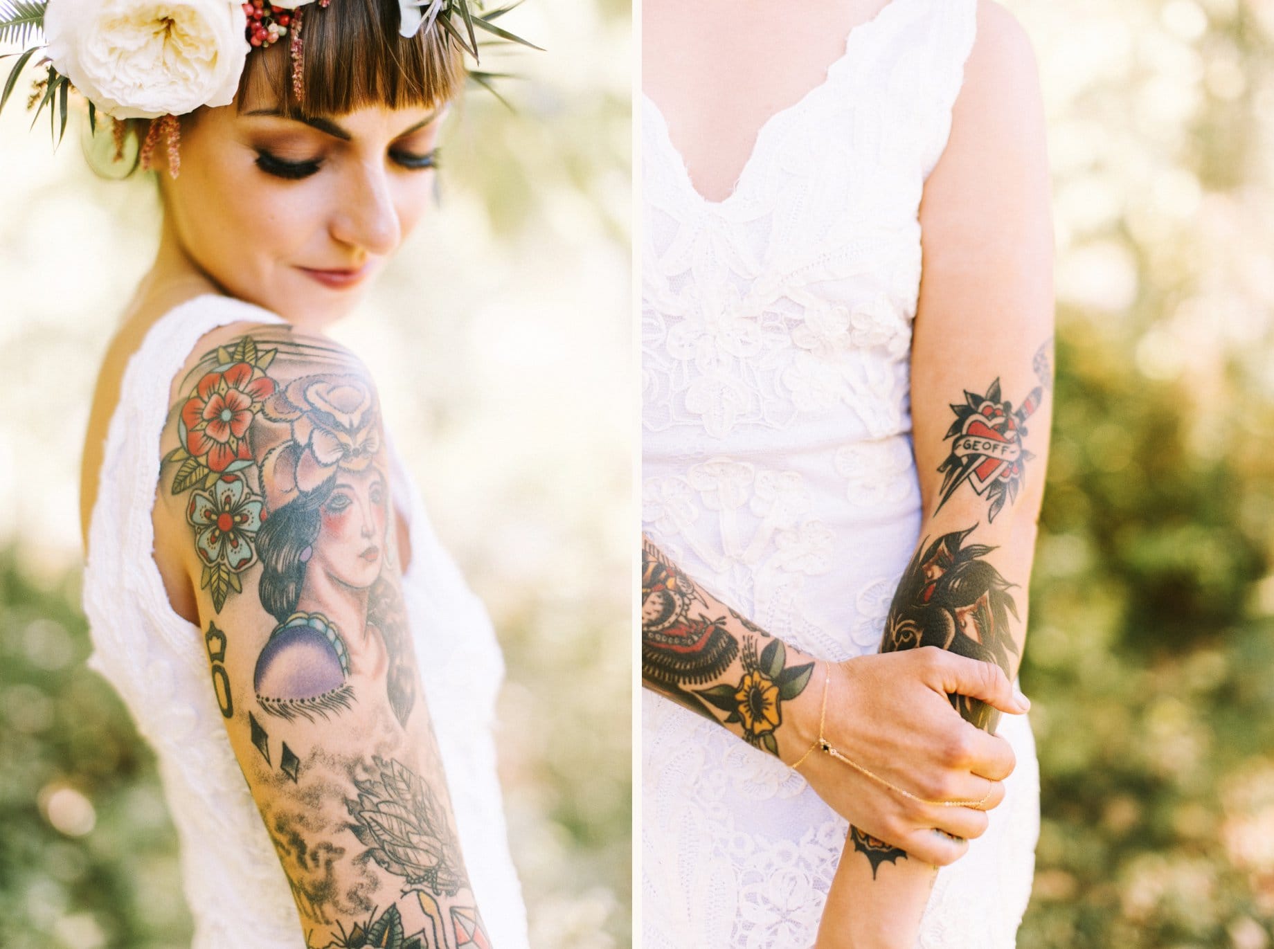 heavily tattooed bride
