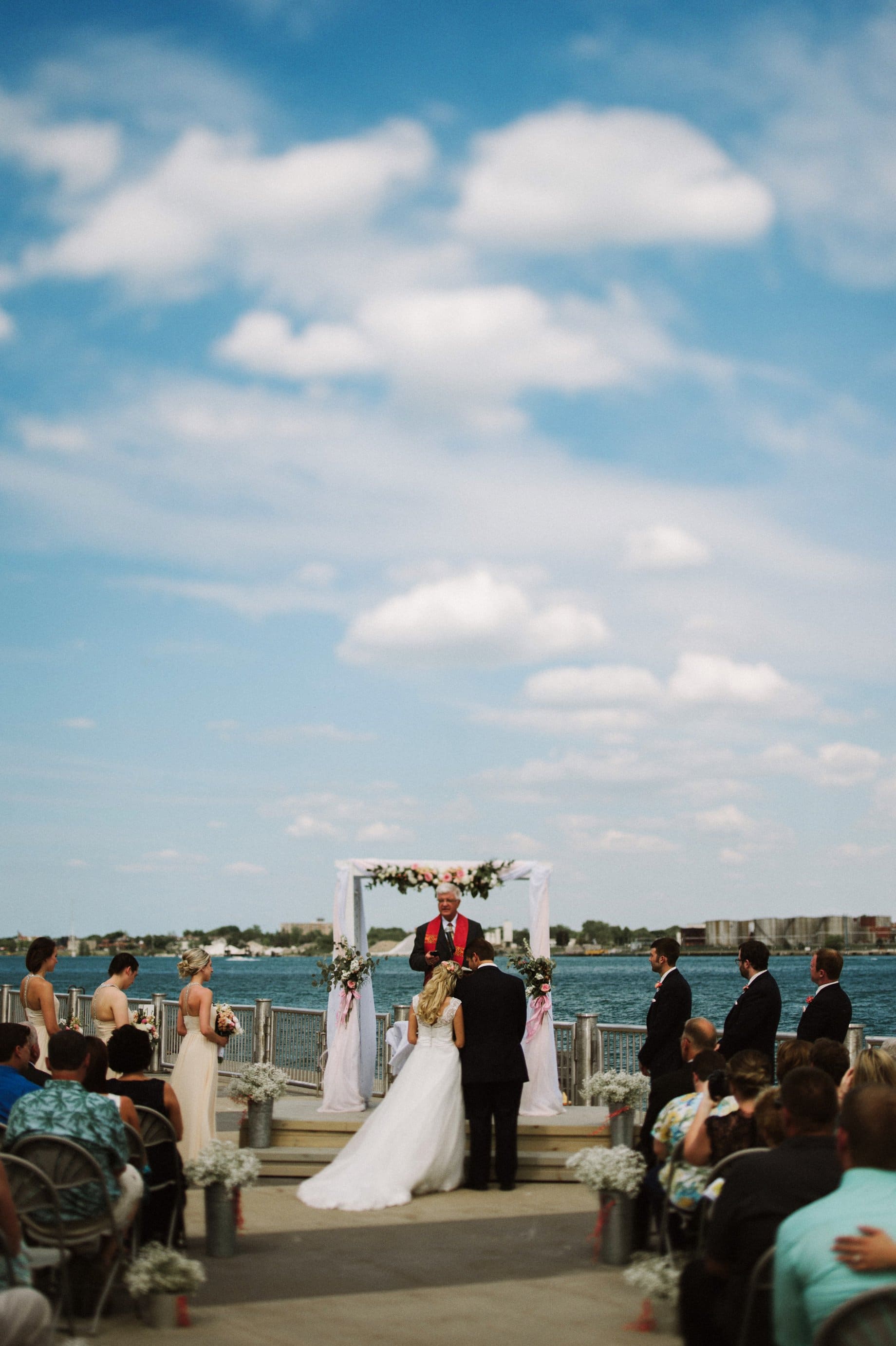 wedding ceremony on saint clair river