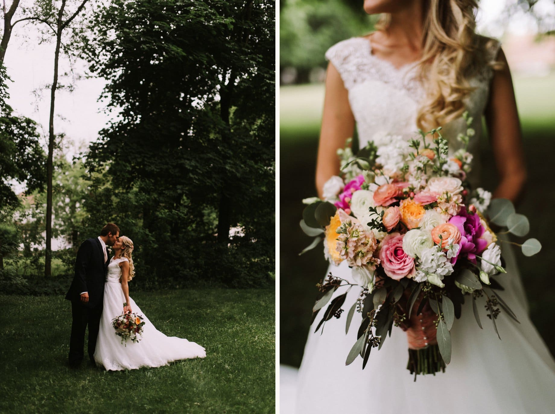 pink and white bouquet