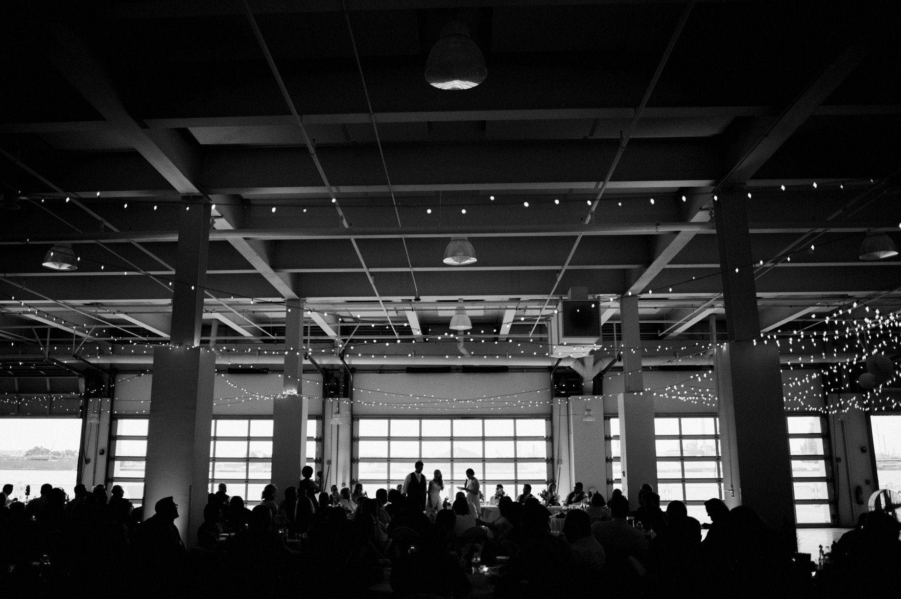 a wedding at the bean dock