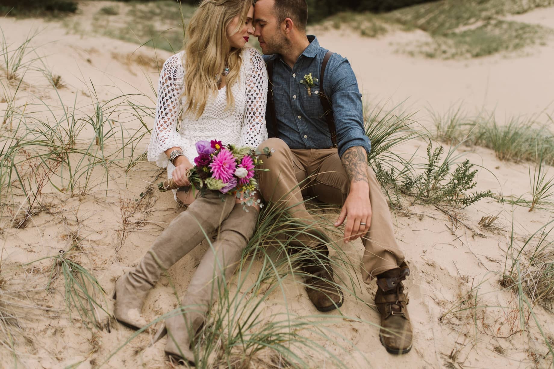 mcihigan sand dunes wedding