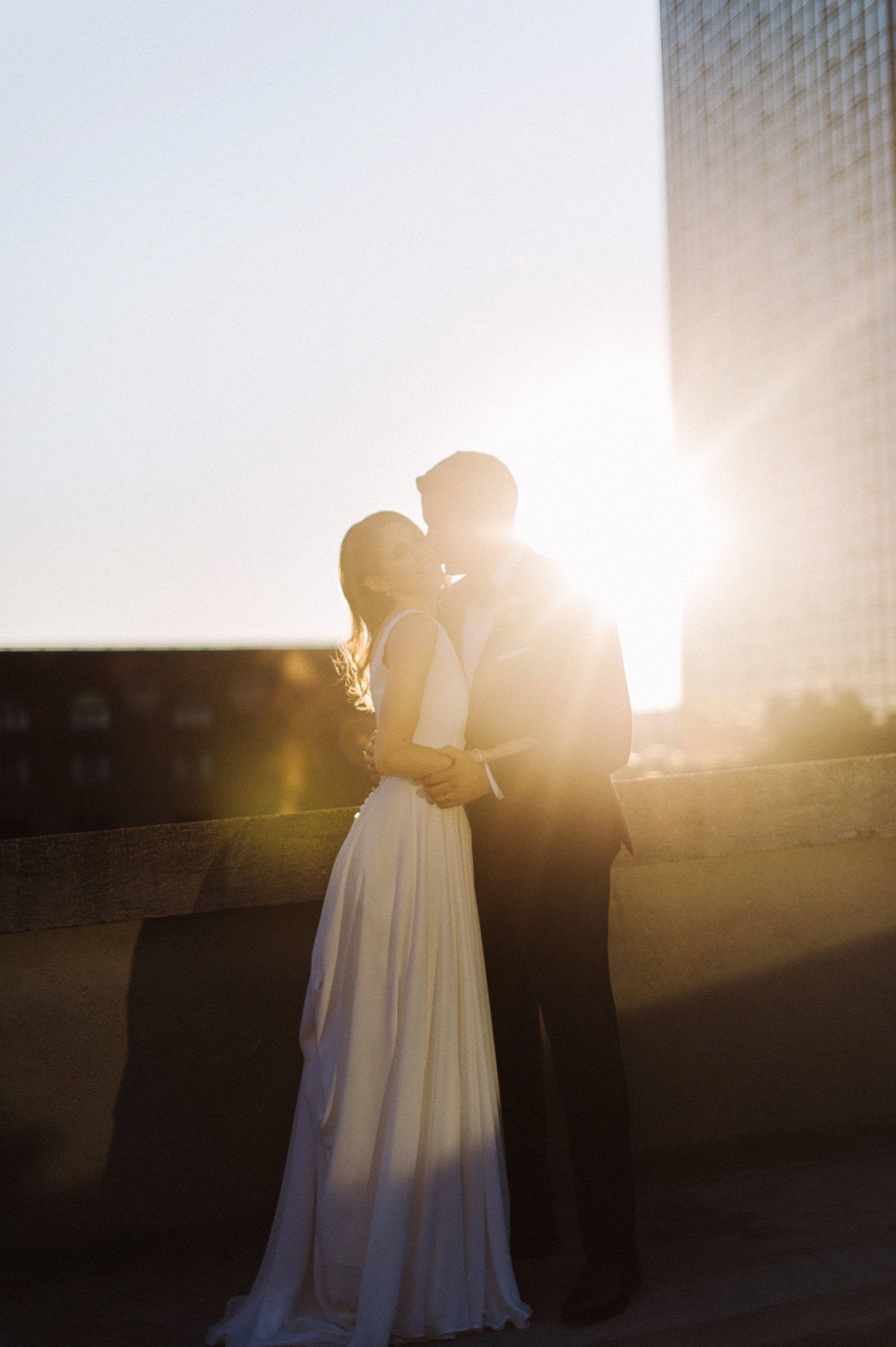 sunset wedding portraits