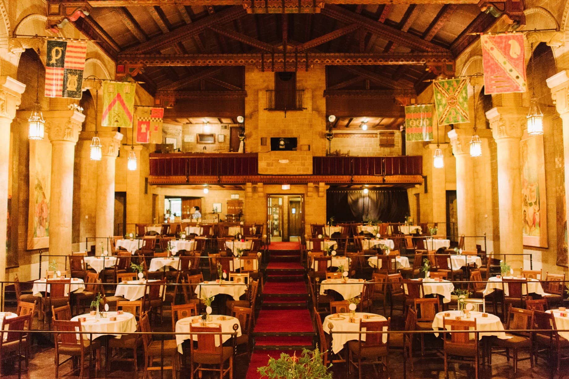 tables in the theater of the players playhouse