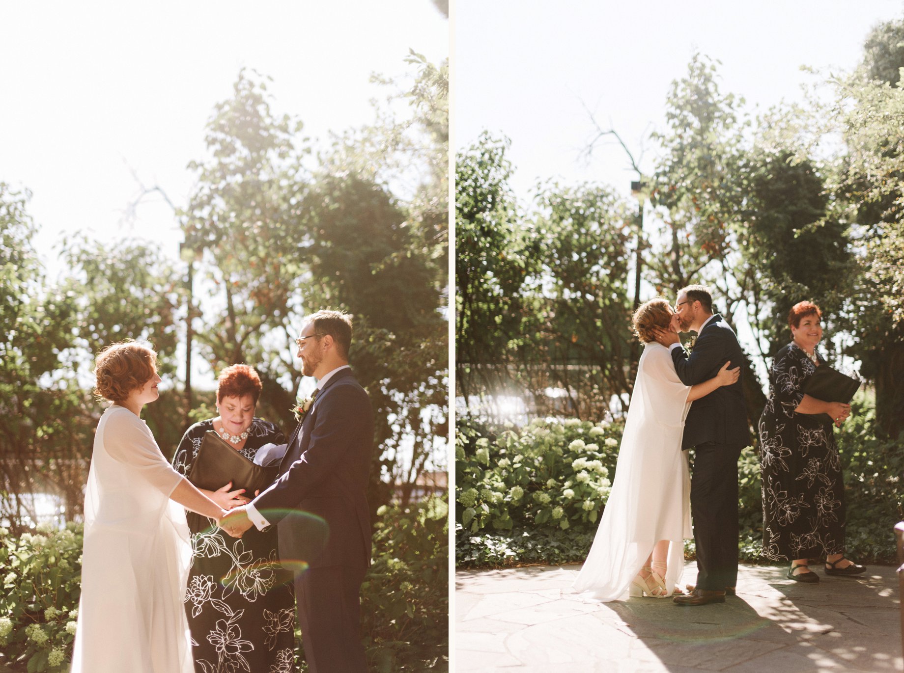 first kiss at the garden outside of the whitney