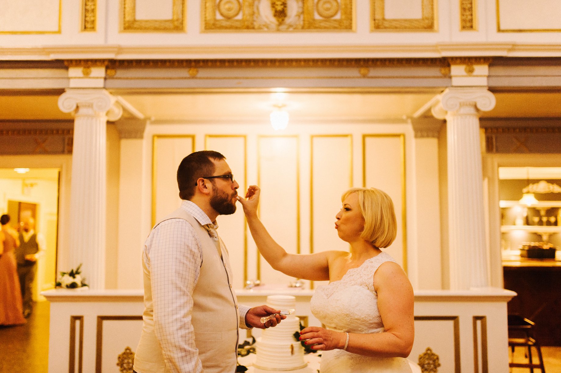 cake cutting in lafayette grande ballroom