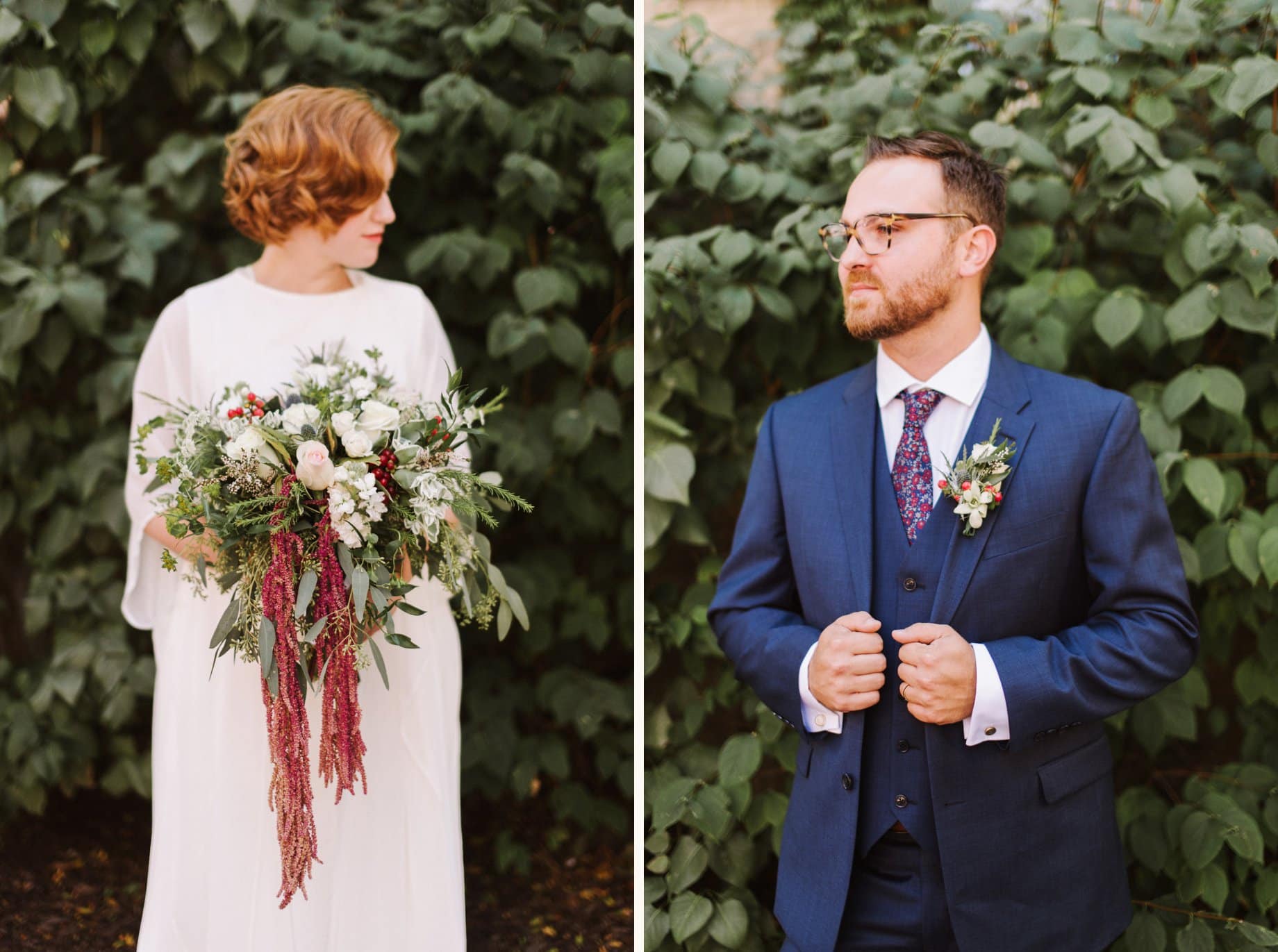 beautiful white and red bouquet