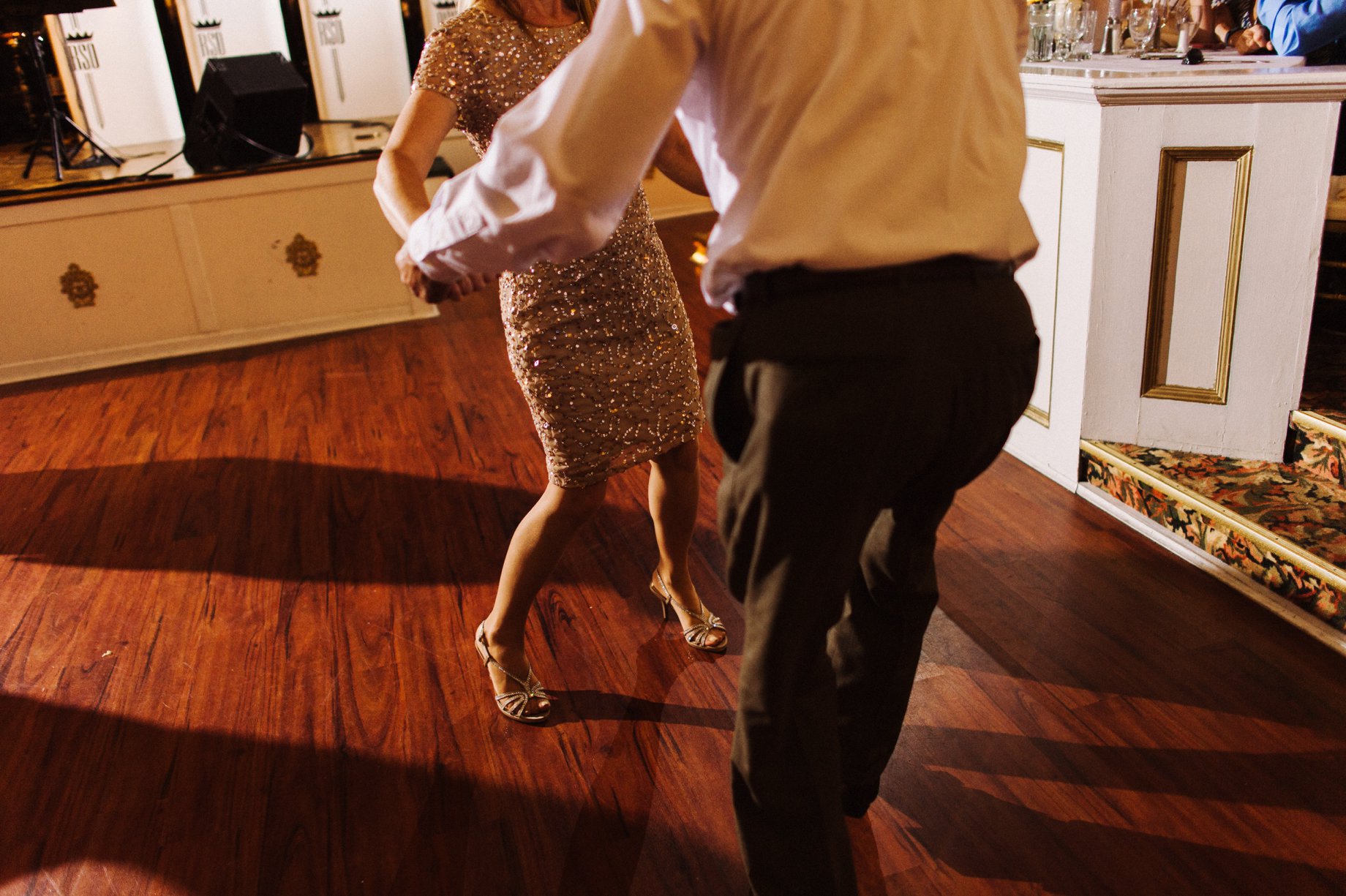 wedding guests dancing