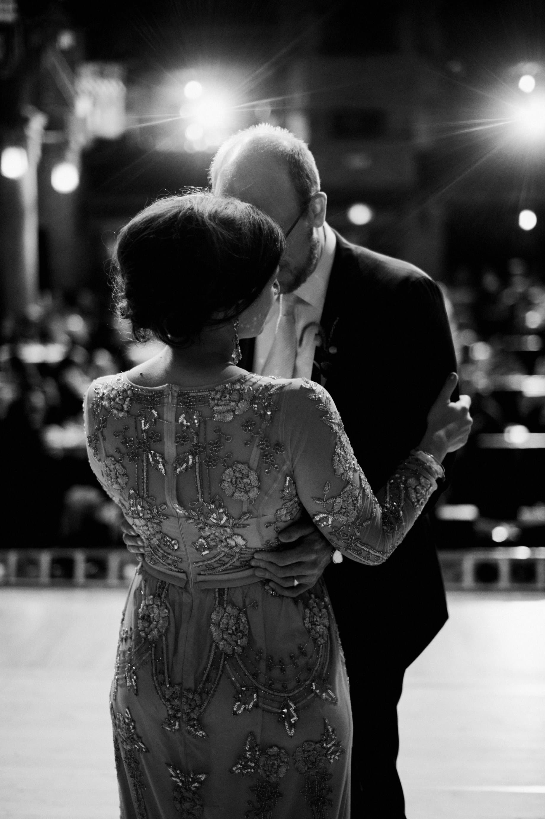 bride and groom first dance