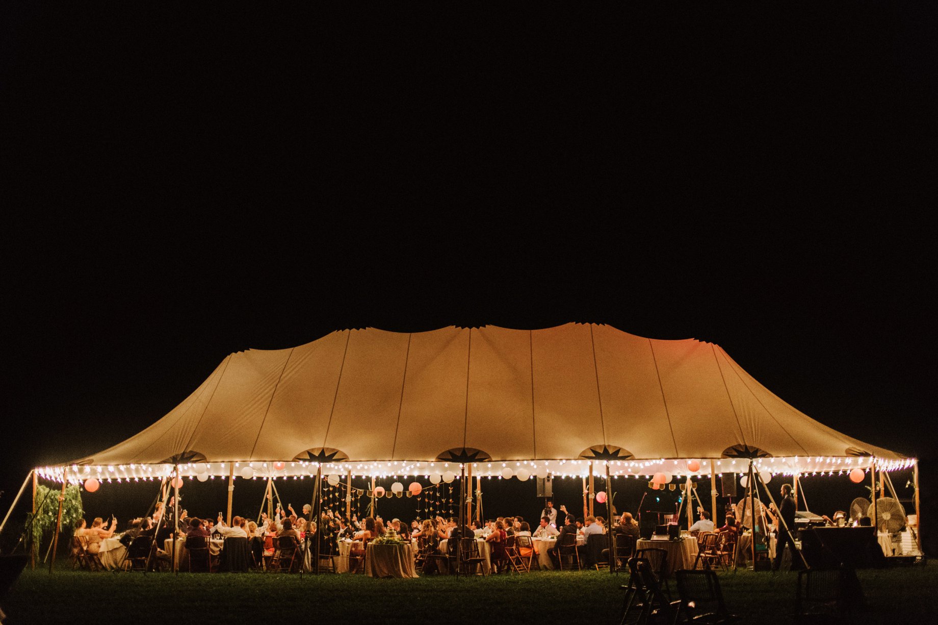 tented backyard wedding reception in ann arbor michigan