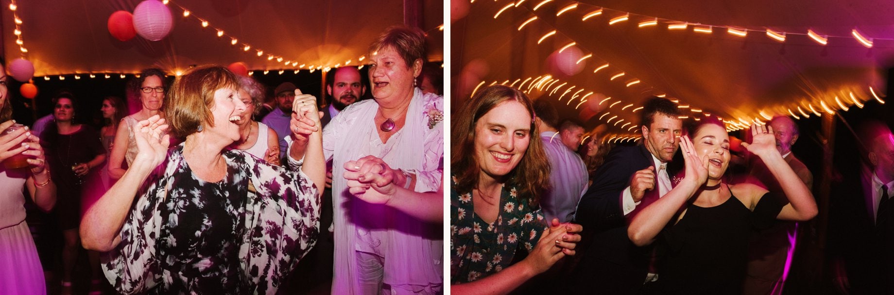 wedding guests dancing