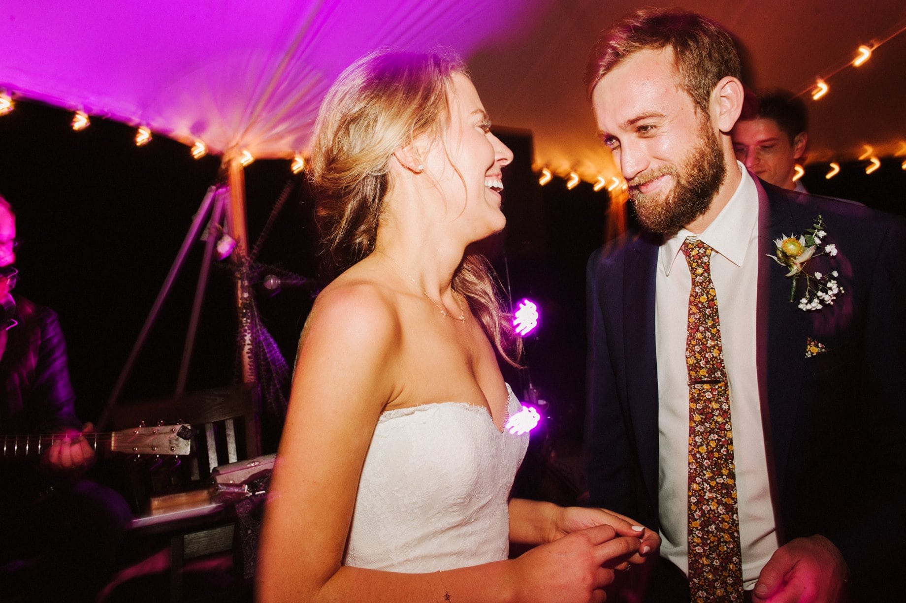 bride and groom sharing the dance floor