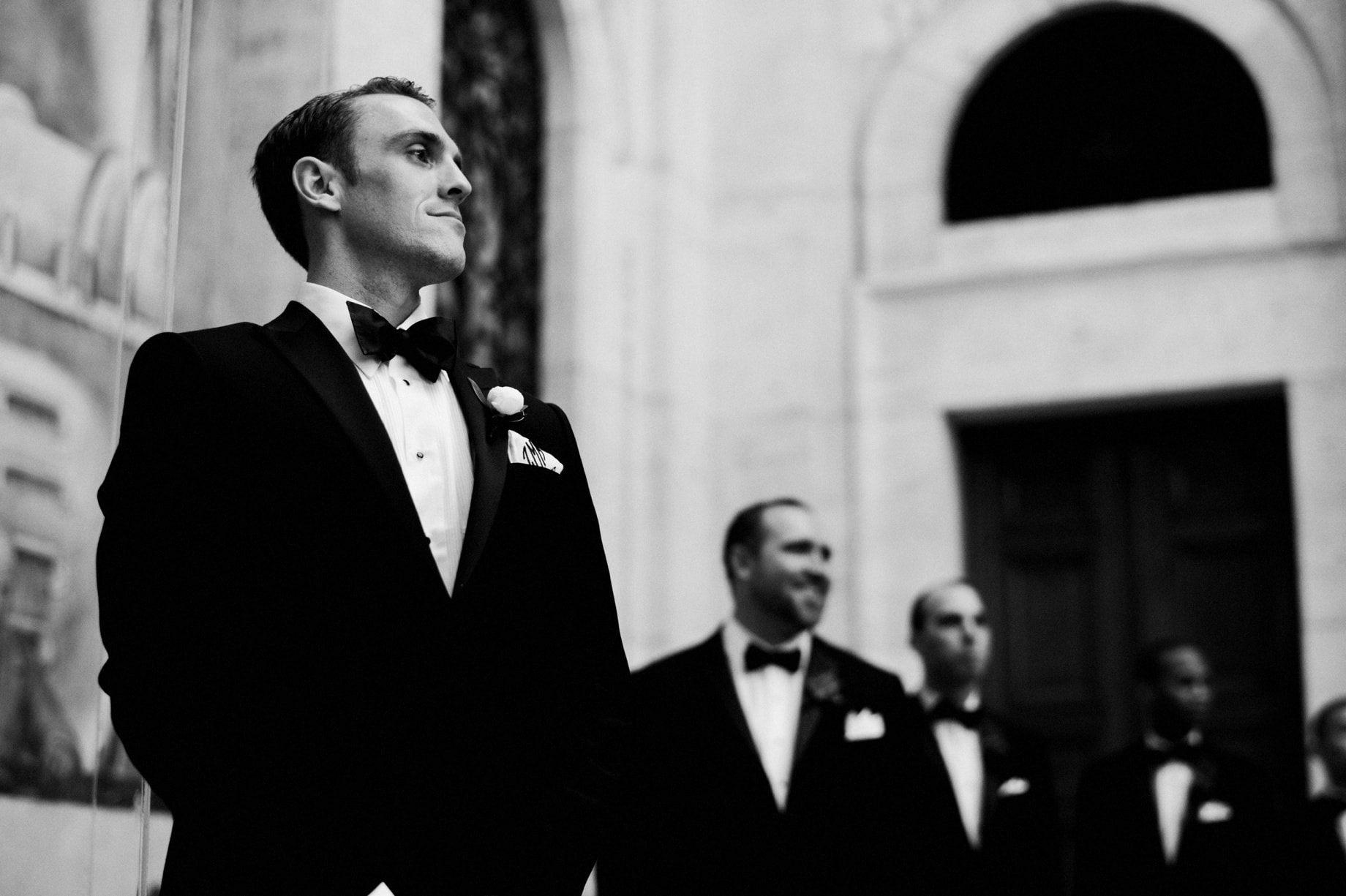 groom waiting for his bride