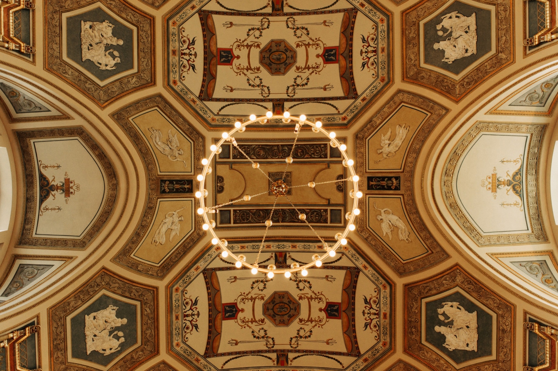 ceiling of the grand hall at the DIA