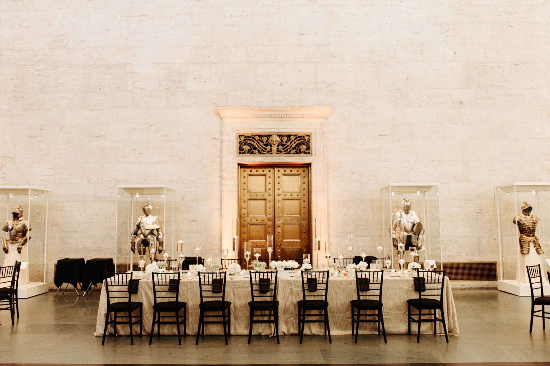 head table at detroit institute of arts wedding