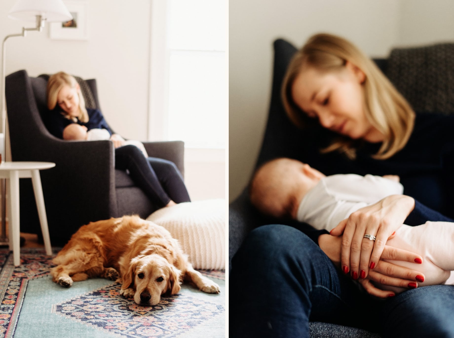 mother breastfeeding her daughter