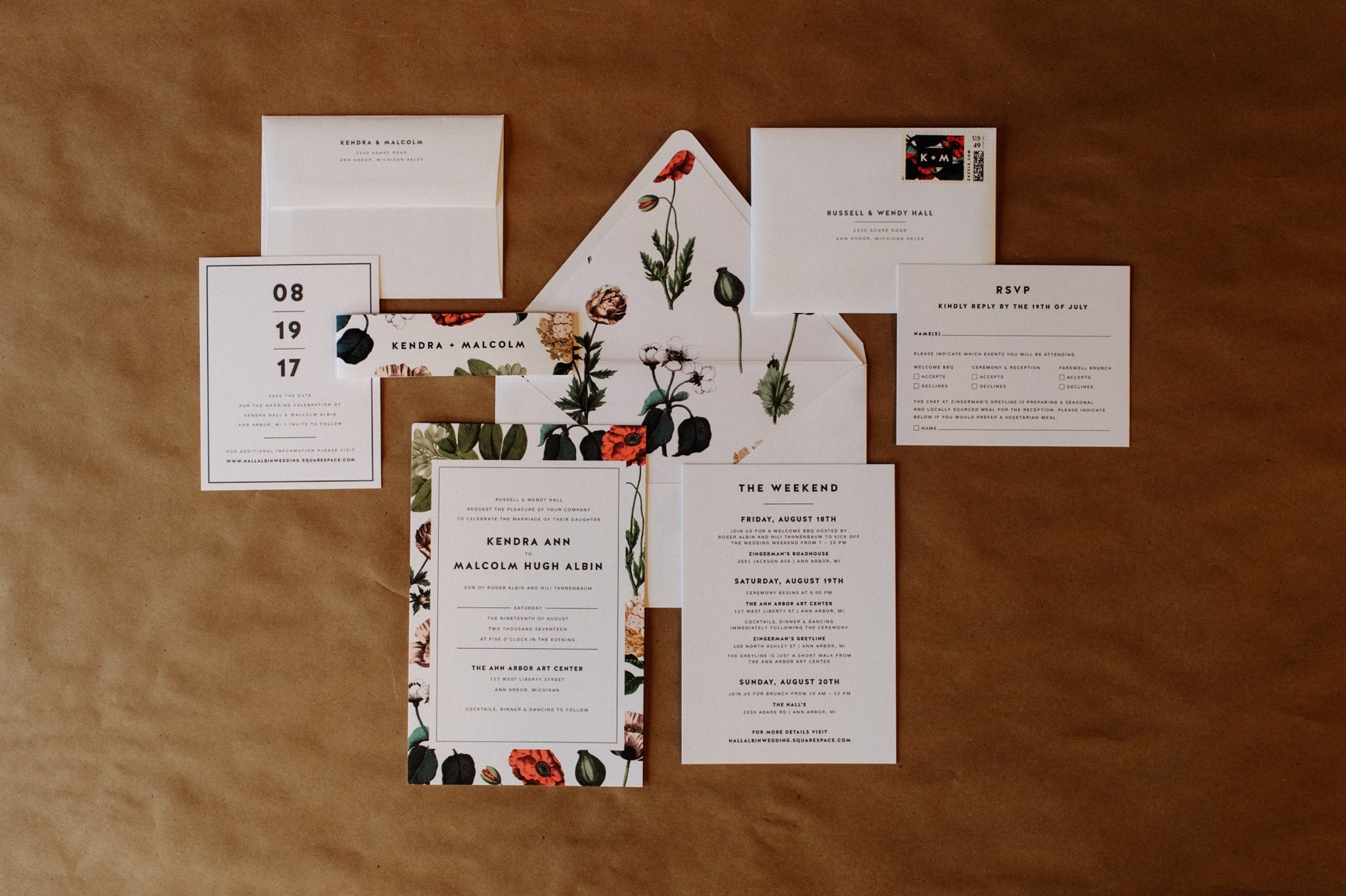 Botanical Wedding Invitation