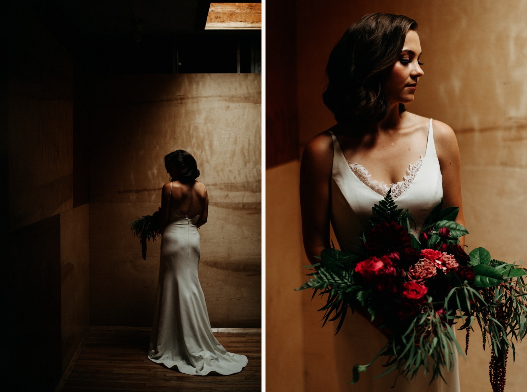 dramatic bridal portrait