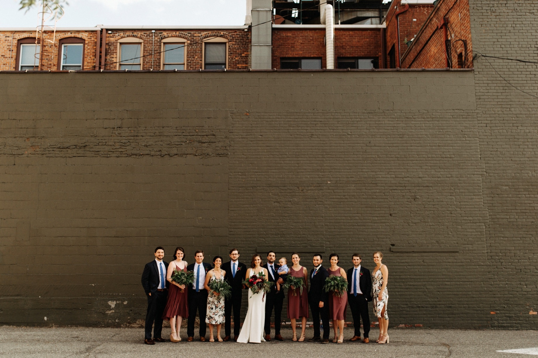 wedding party in Aritzia dresses