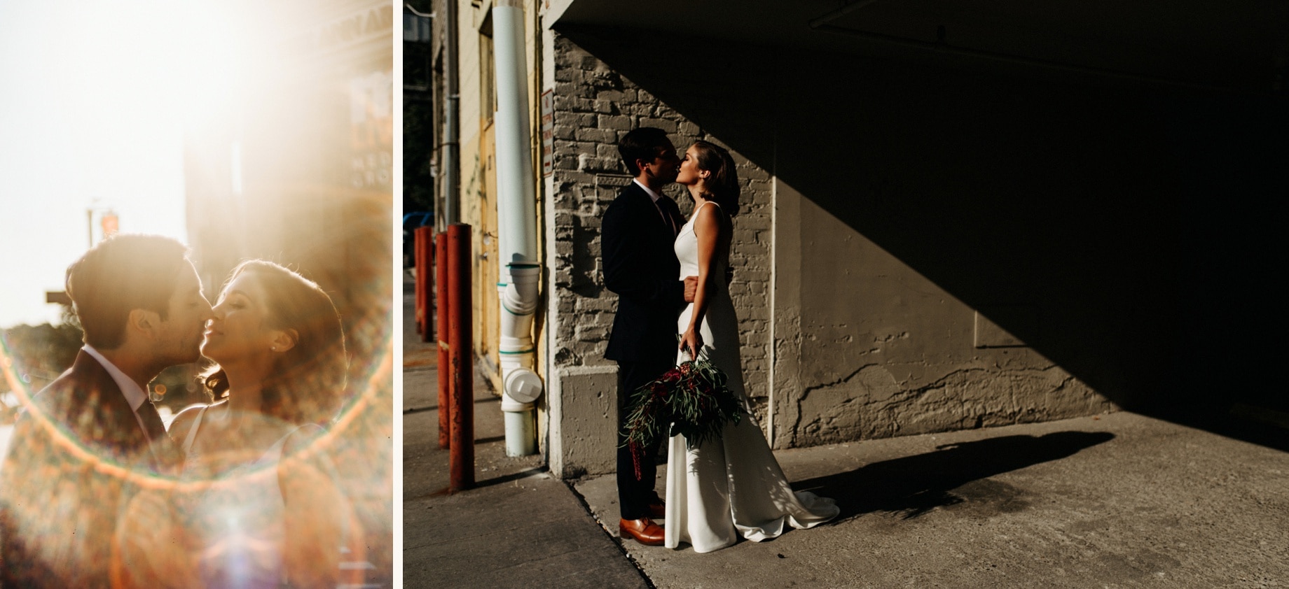 bride and groom portraits in downtown ann arbor