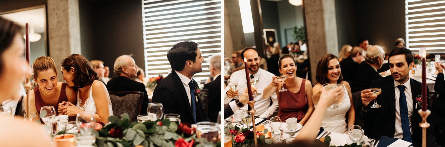 toasts at a zingermans greyline wedding