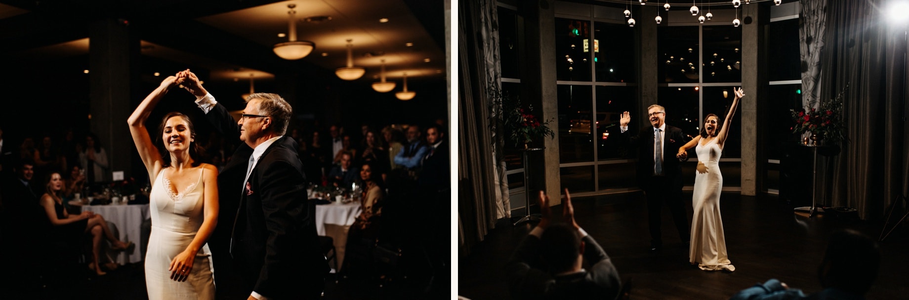 bride dances with her father at her Ann Arbor wedding