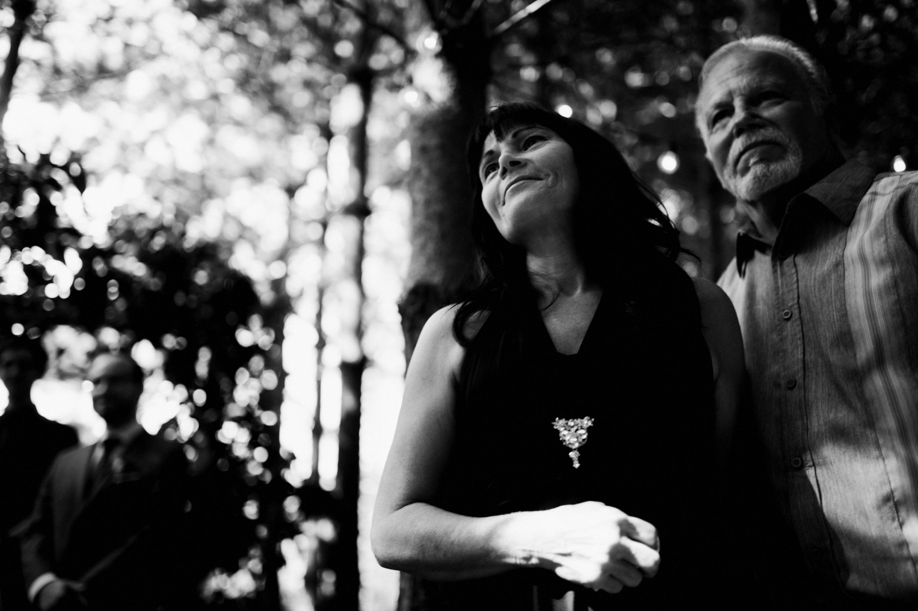 parents of the groom watching wedding ceremony