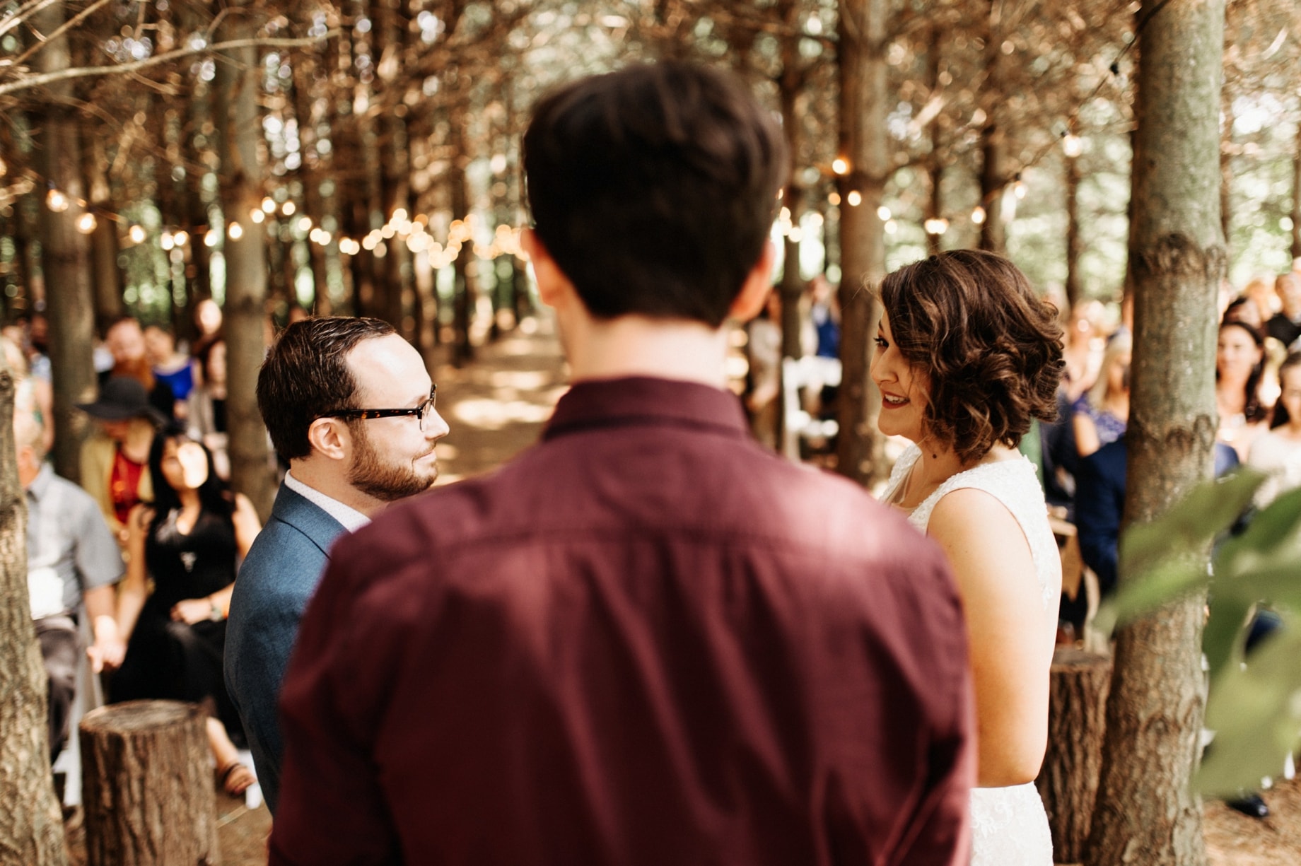 bride and groom during wedding ceremony