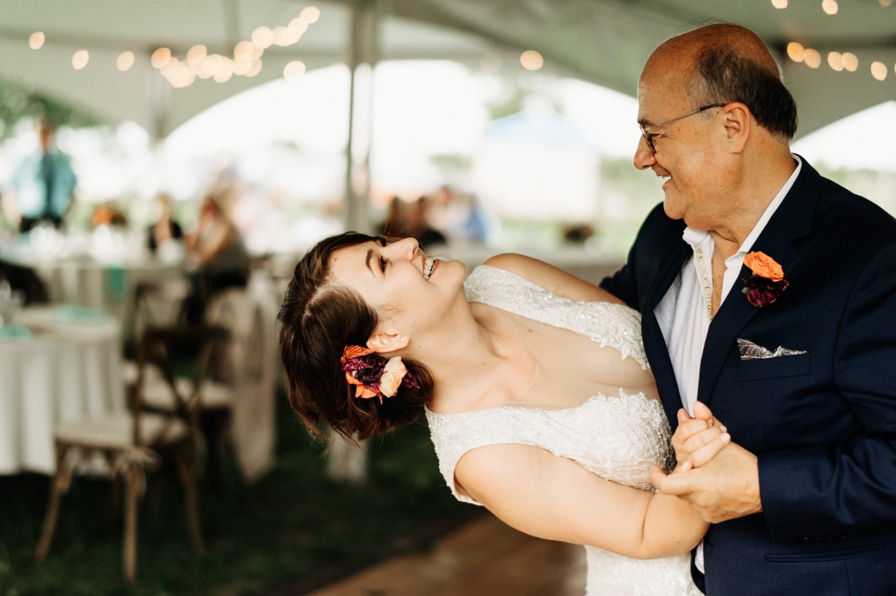 backyard tented wedding