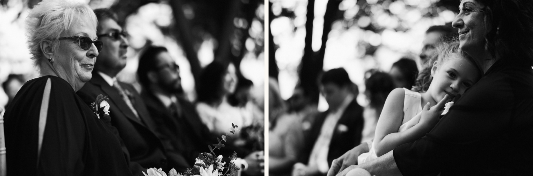 mothers watching a wedding ceremony