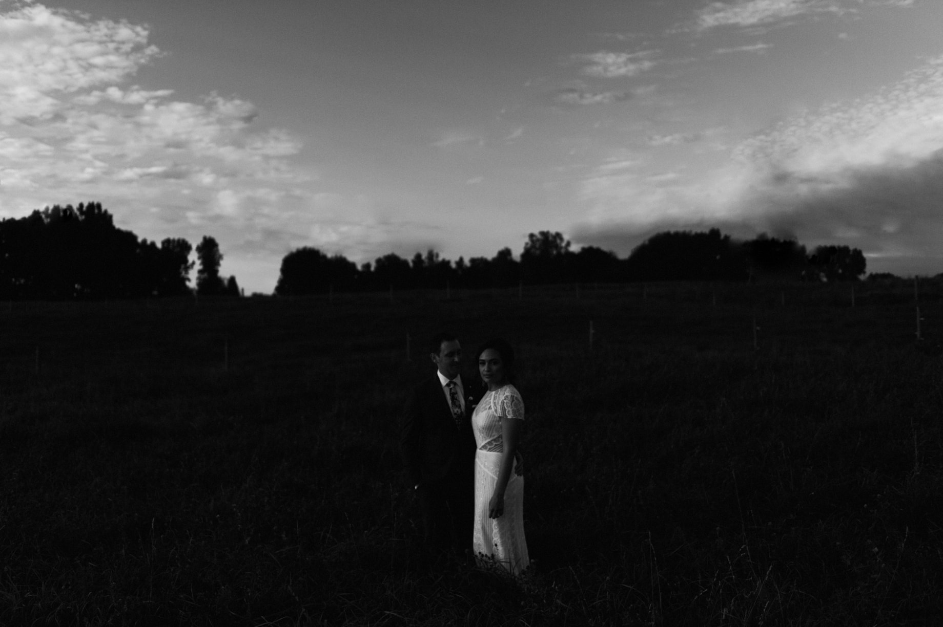 dramatic wedding portraits