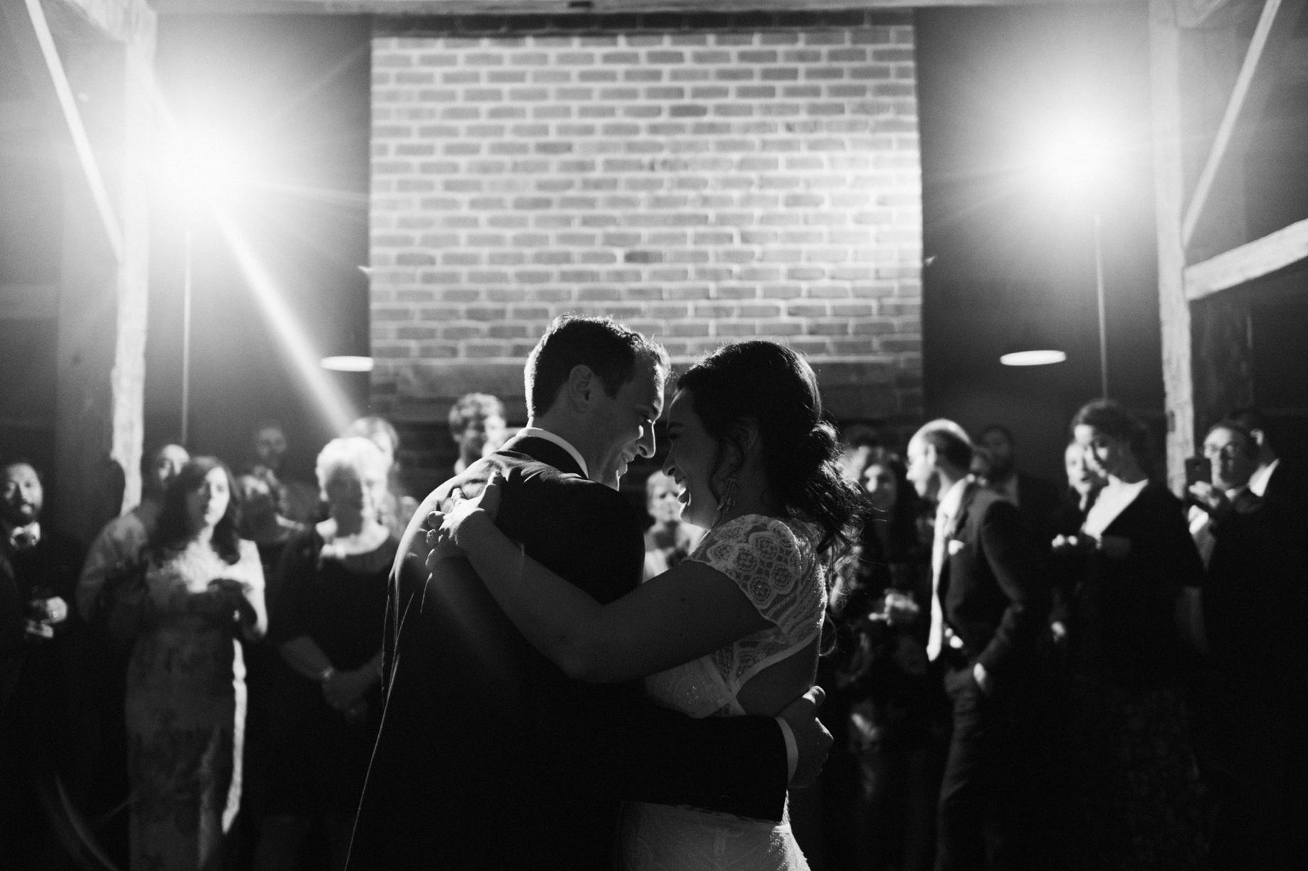 first dance inside barn at cornman farms