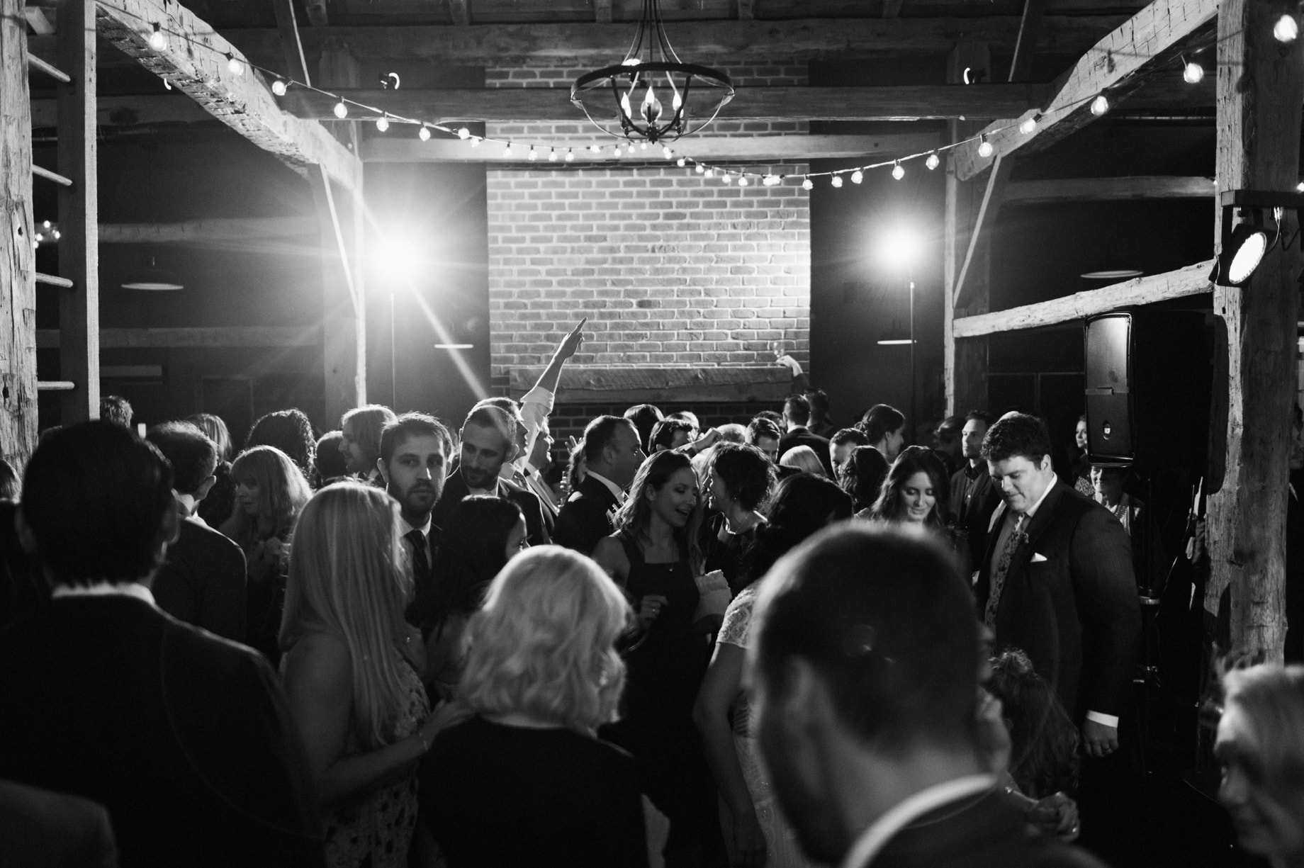 wedding guests dancing