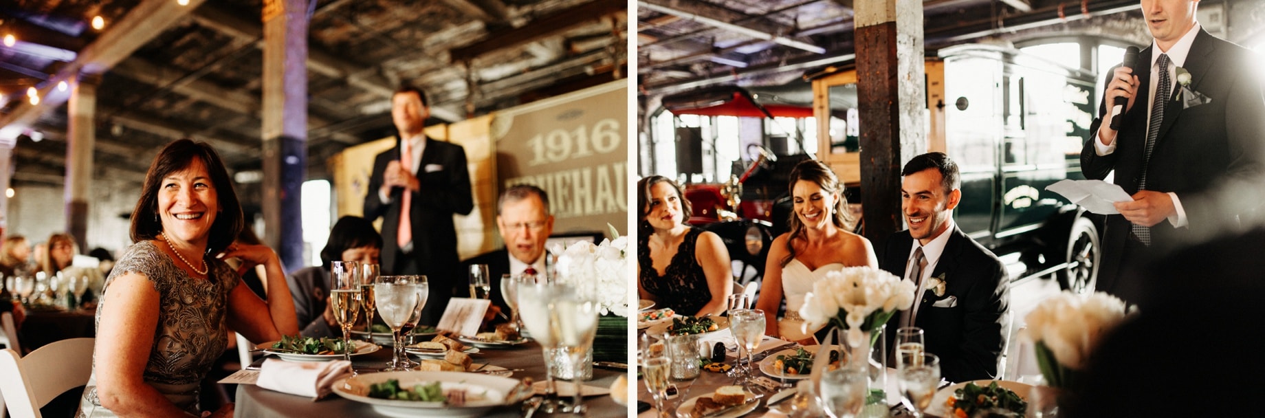 toast reactions during a wedding at the piquette plant